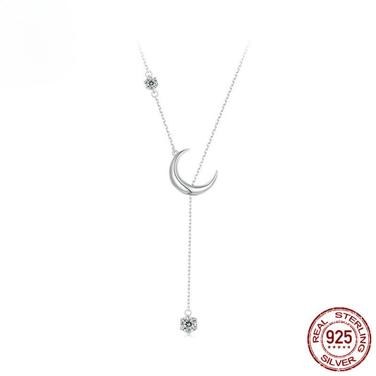 Moon Sterling Silver Versatile Necklace Jewelry