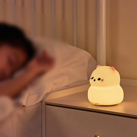 Cute Kitten Silicone Squishy Night Light