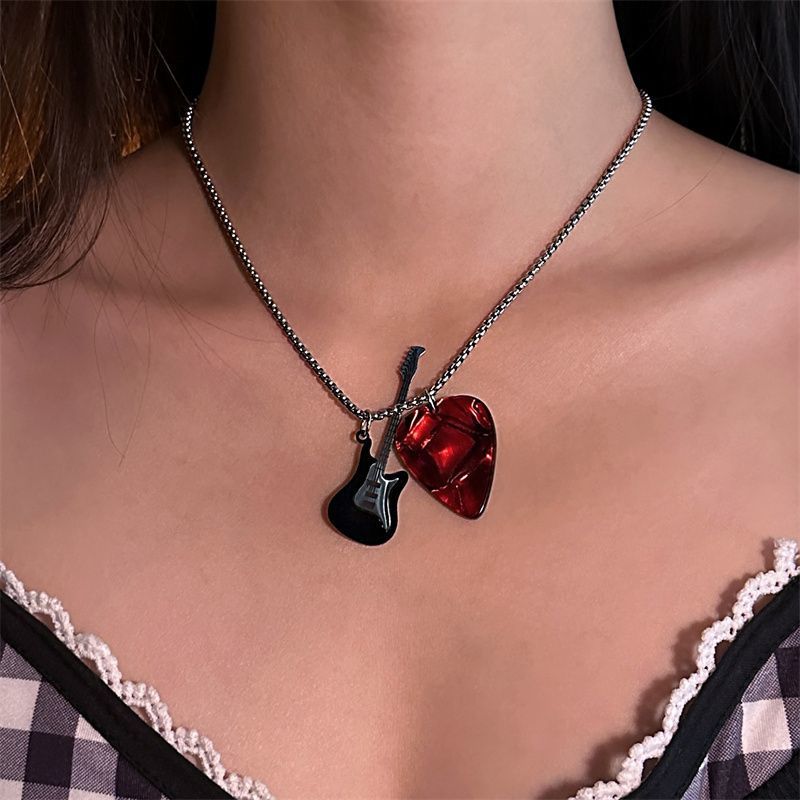 Guitar Pick Stainless Steel Necklace