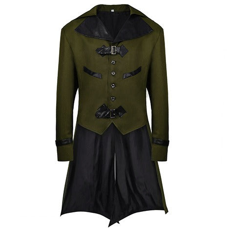 Retro Medieval Zipper Hooded Jacket Costume