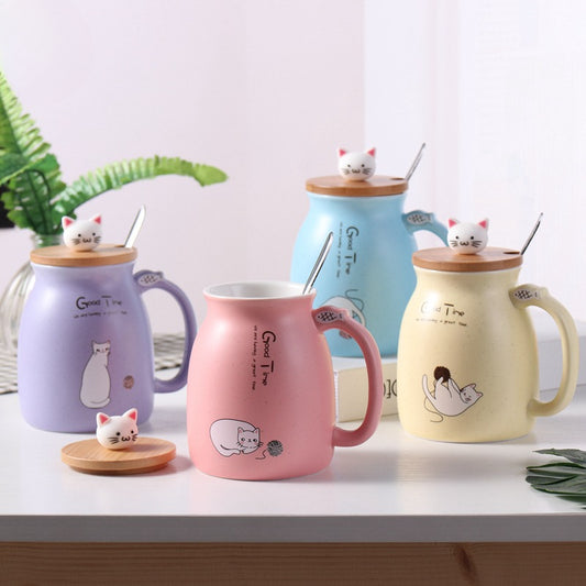 Creative Cute Cat Ceramic Water Cup
