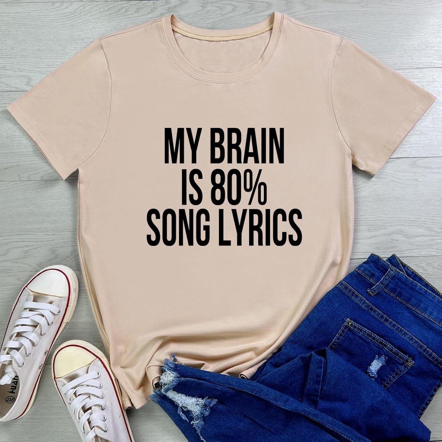 Cute Letter Graphic Print T-Shirt
