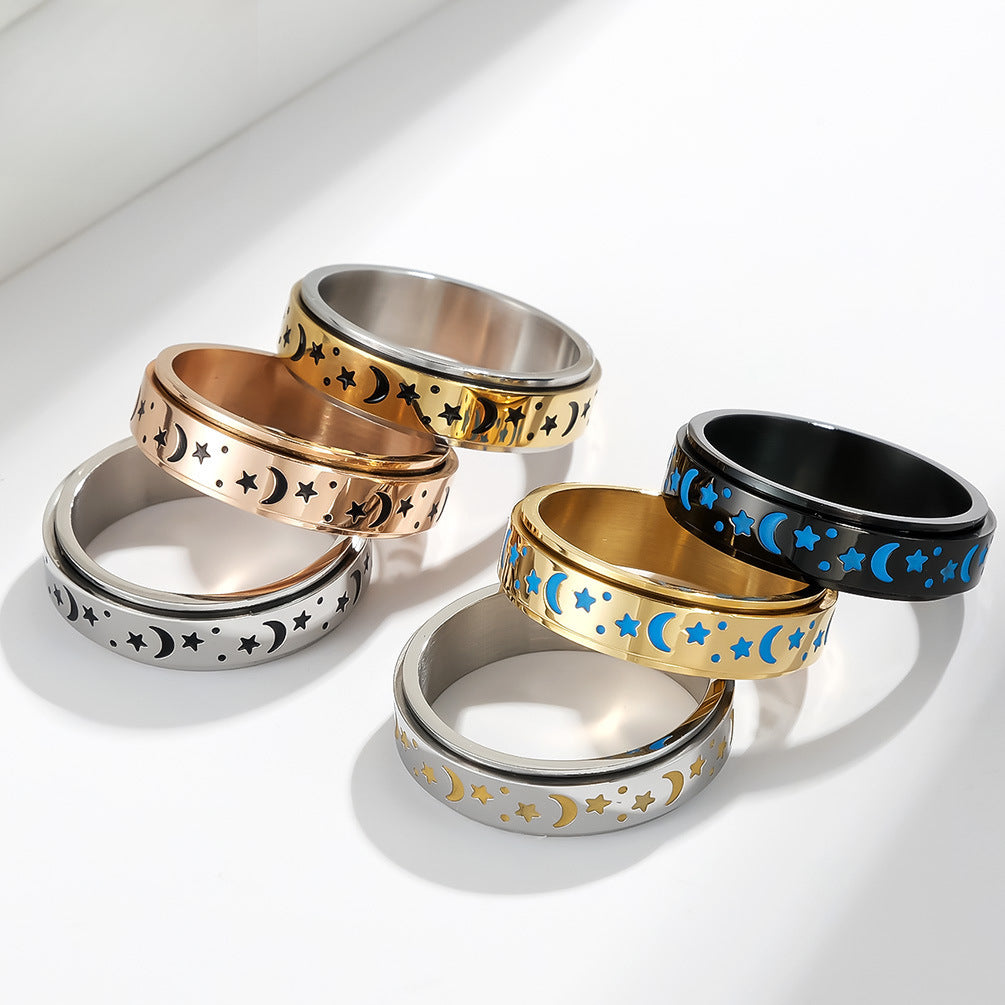 Star Moon Rotatable Luminous Ring