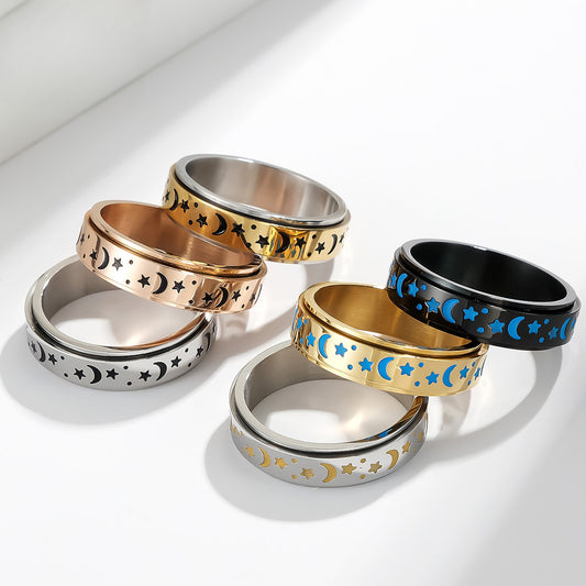 Star Moon Rotatable Luminous Ring