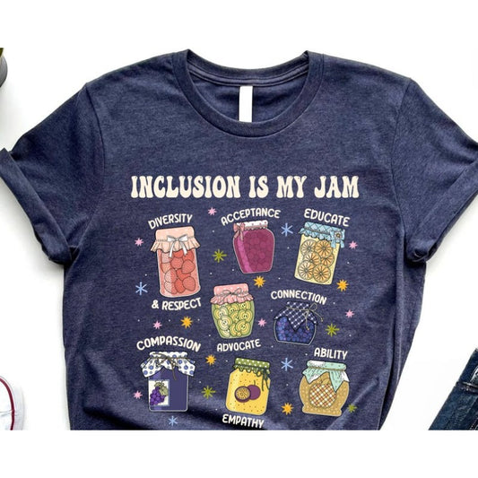 Inclusion Is My Jam Graphic Printed T-Shirt