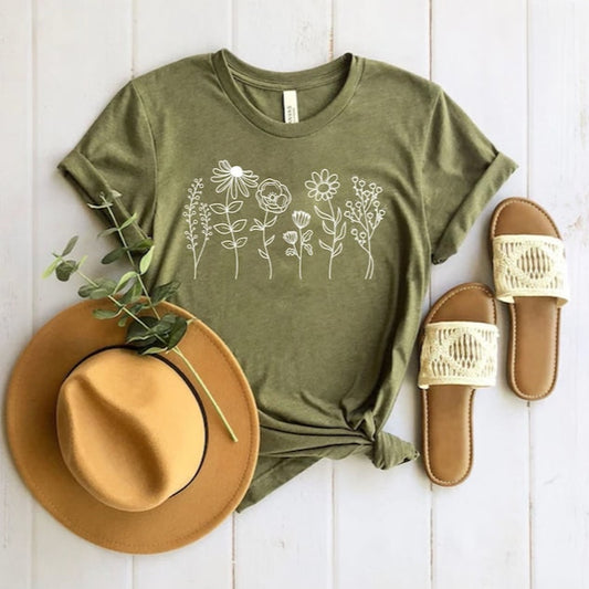 Wild Flowers Botanical Lover Women's Tee