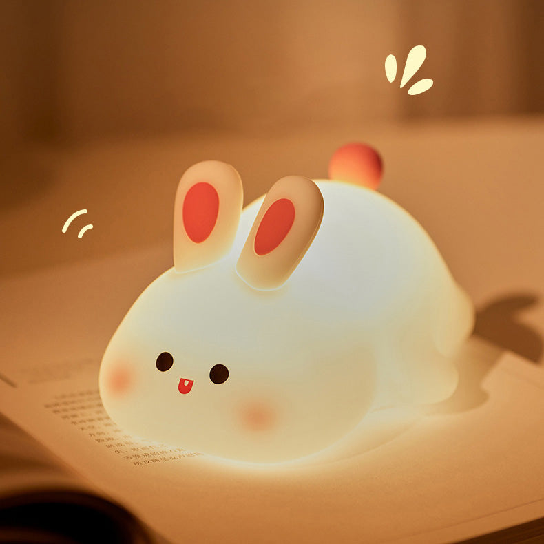 Cuddly Lying Bunny Tap Light