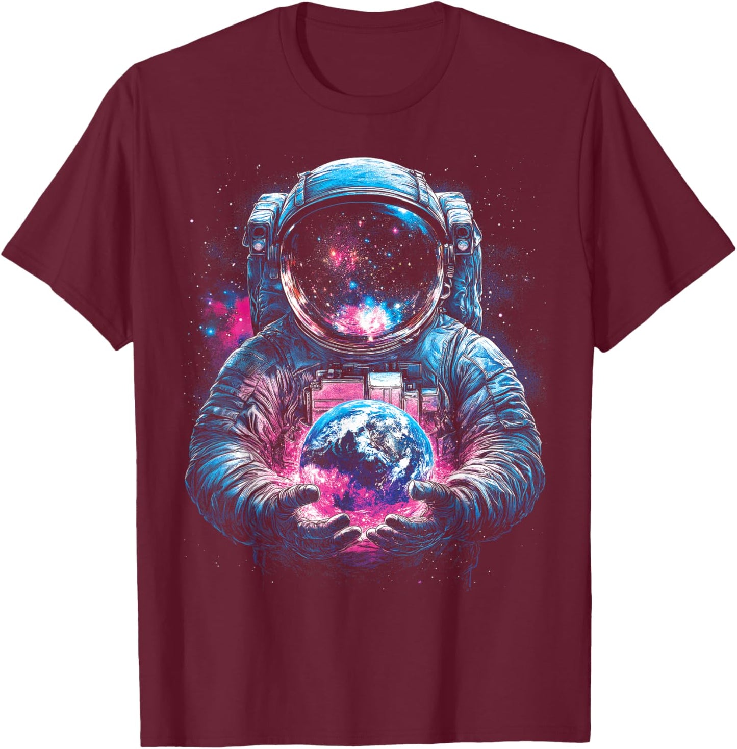 Astronaut Planet Earth Galaxy Graphic T-Shirt