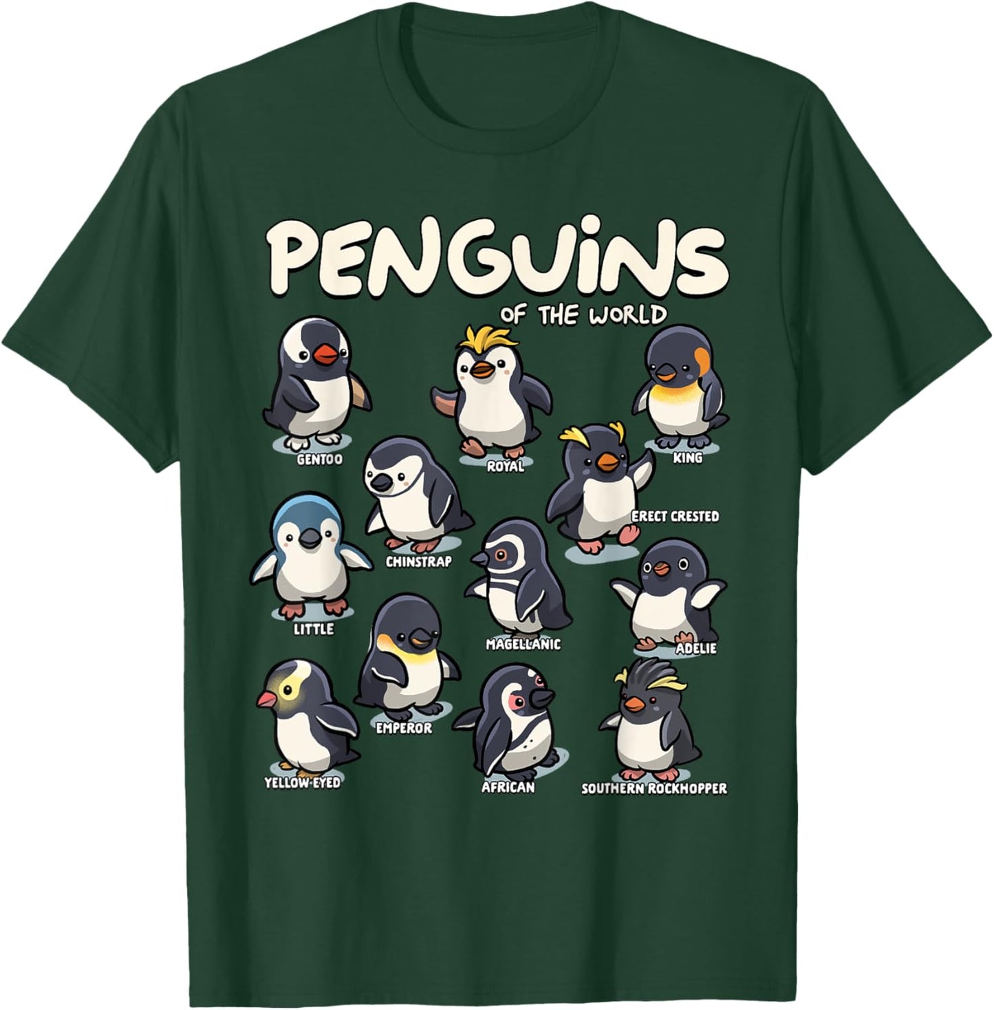 Penguin Animals of The World Graphic T-Shirt