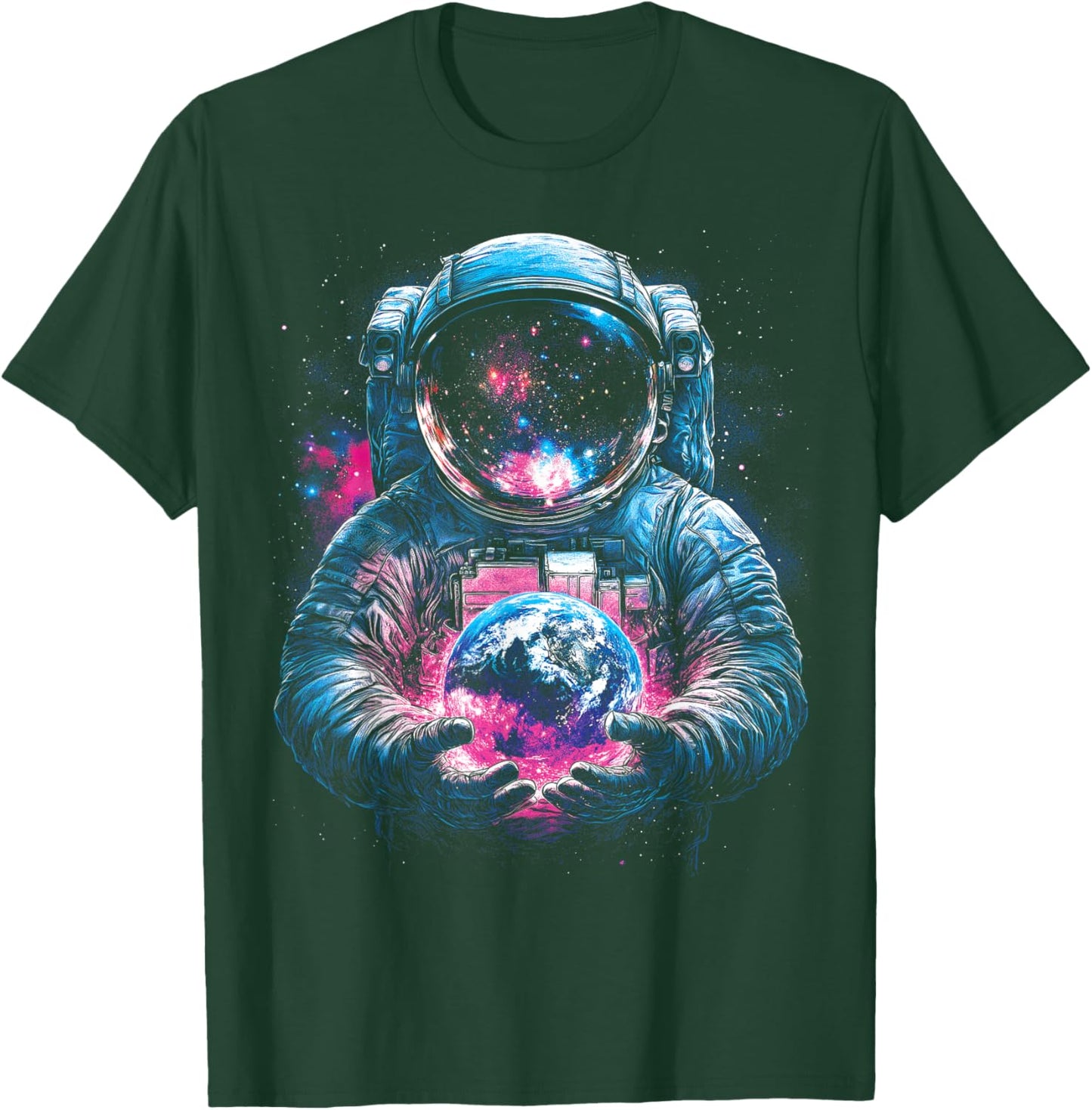 Astronaut Planet Earth Galaxy Graphic T-Shirt