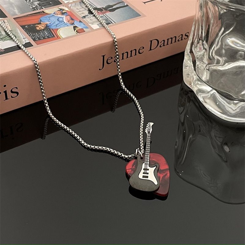 Guitar Pick Stainless Steel Necklace