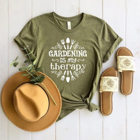 Gardening Is My Therapy Gardener T-Shirt