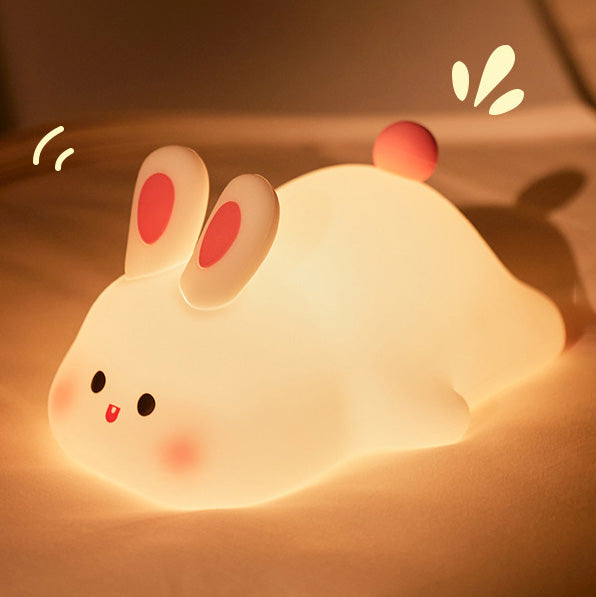 Cuddly Lying Bunny Tap Light