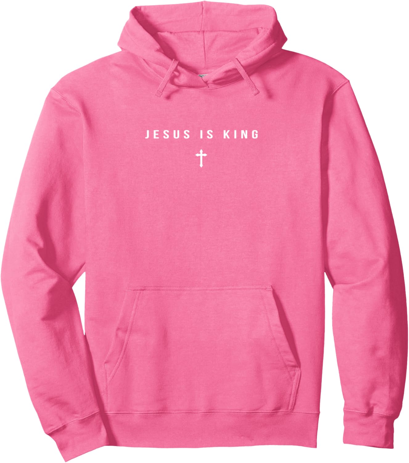 Jesus Is King Cross Print Pullover Hoodie