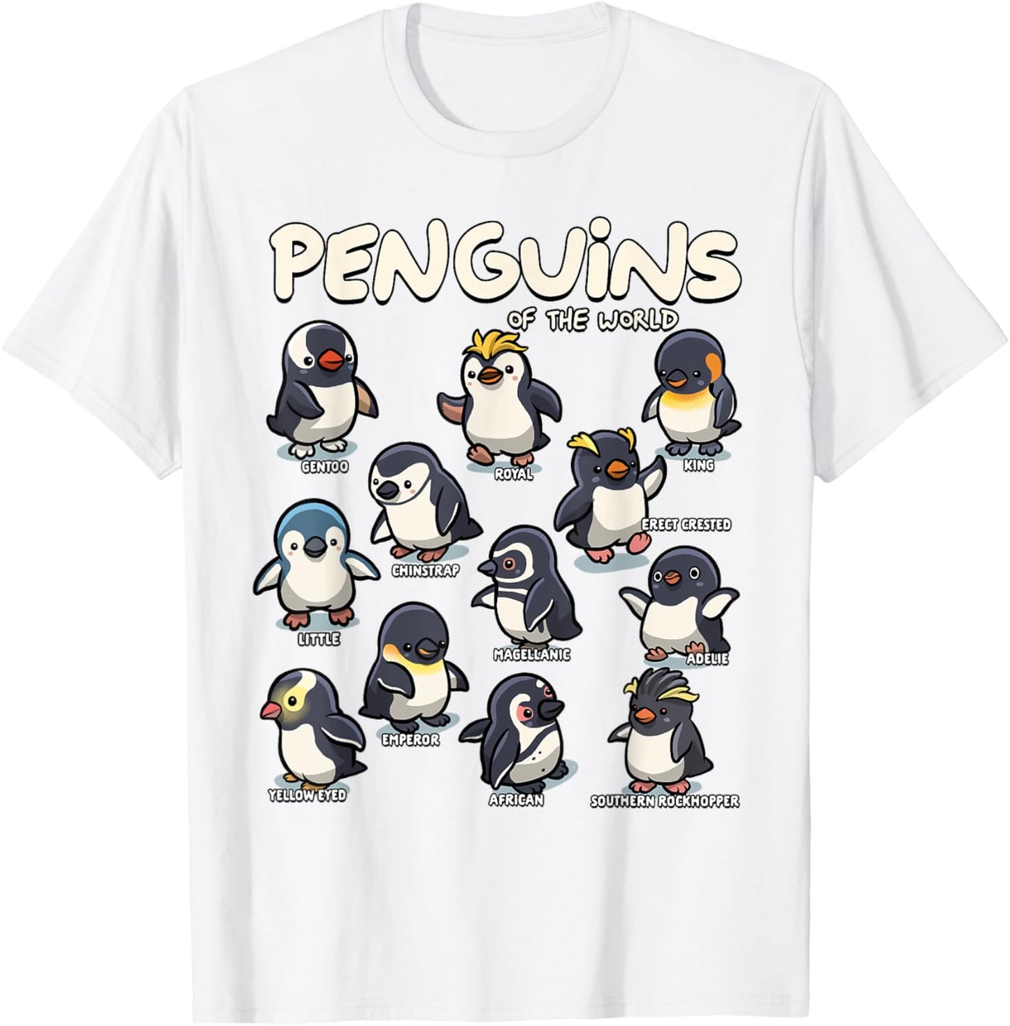 Penguin Animals of The World Graphic T-Shirt
