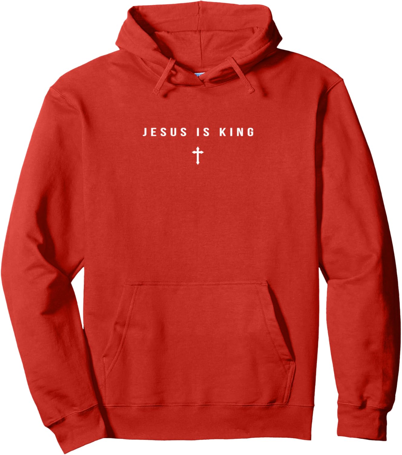 Jesus Is King Cross Print Pullover Hoodie