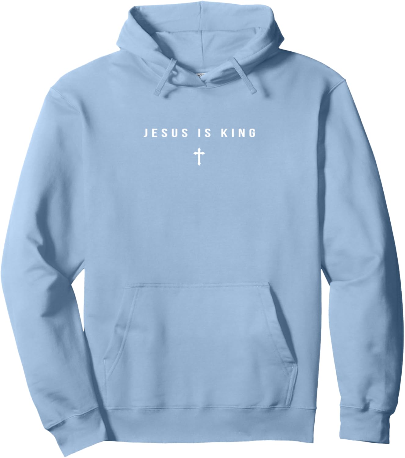 Jesus Is King Cross Print Pullover Hoodie