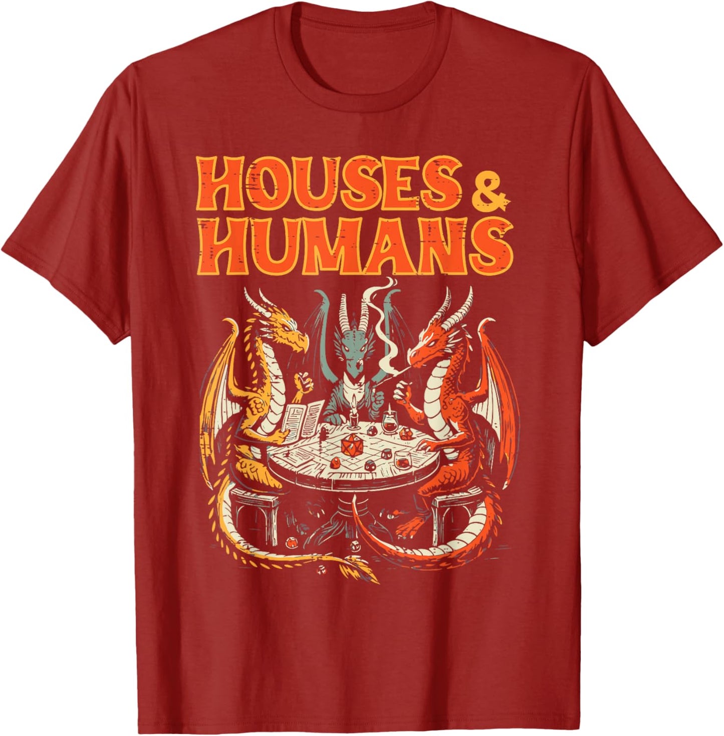 Gaming Houses Humans Funny Graphic T-Shirt