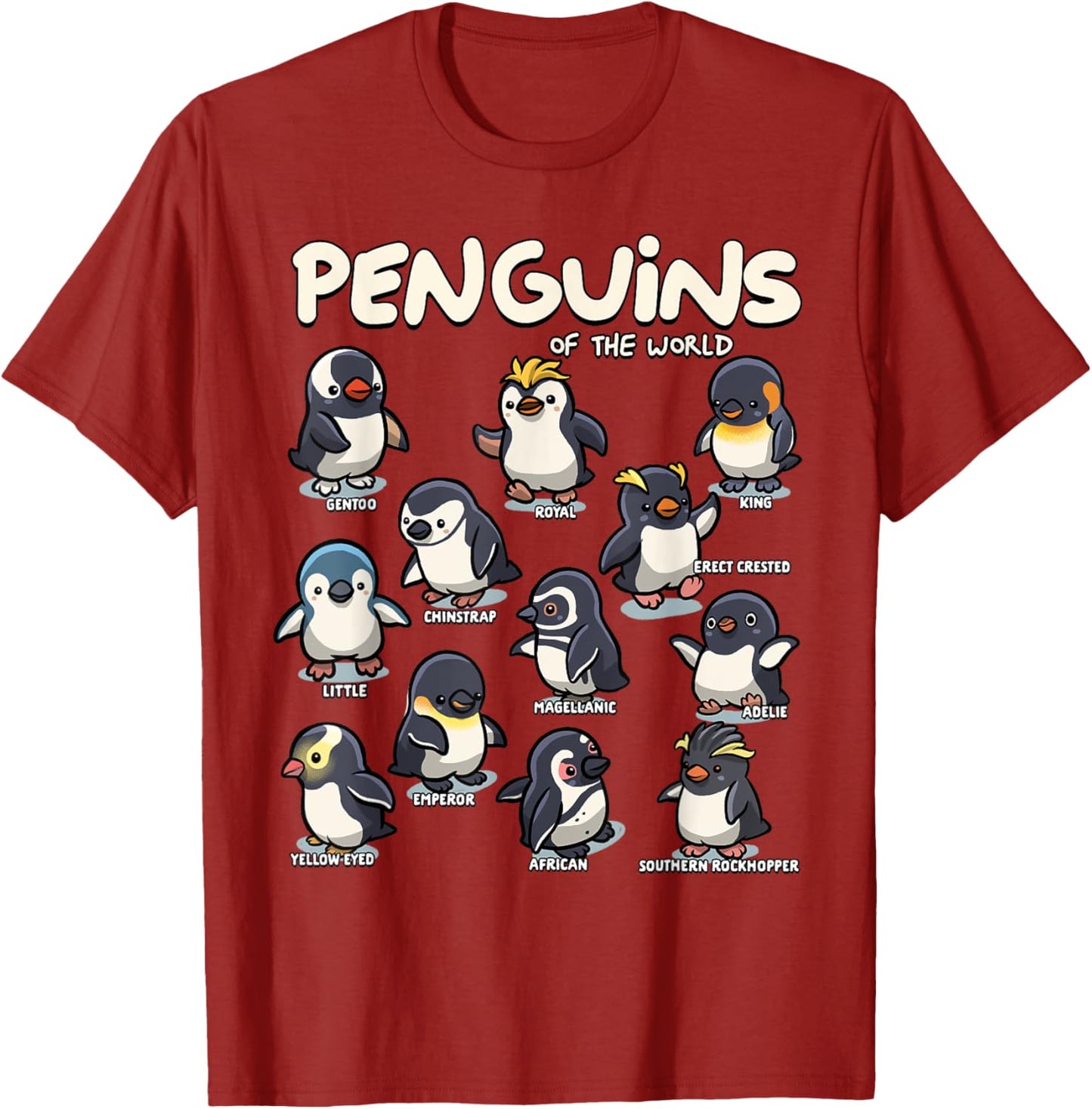 Penguin Animals of The World Graphic T-Shirt