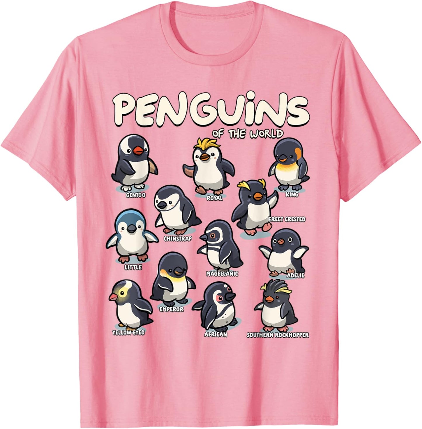 Penguin Animals of The World Graphic T-Shirt
