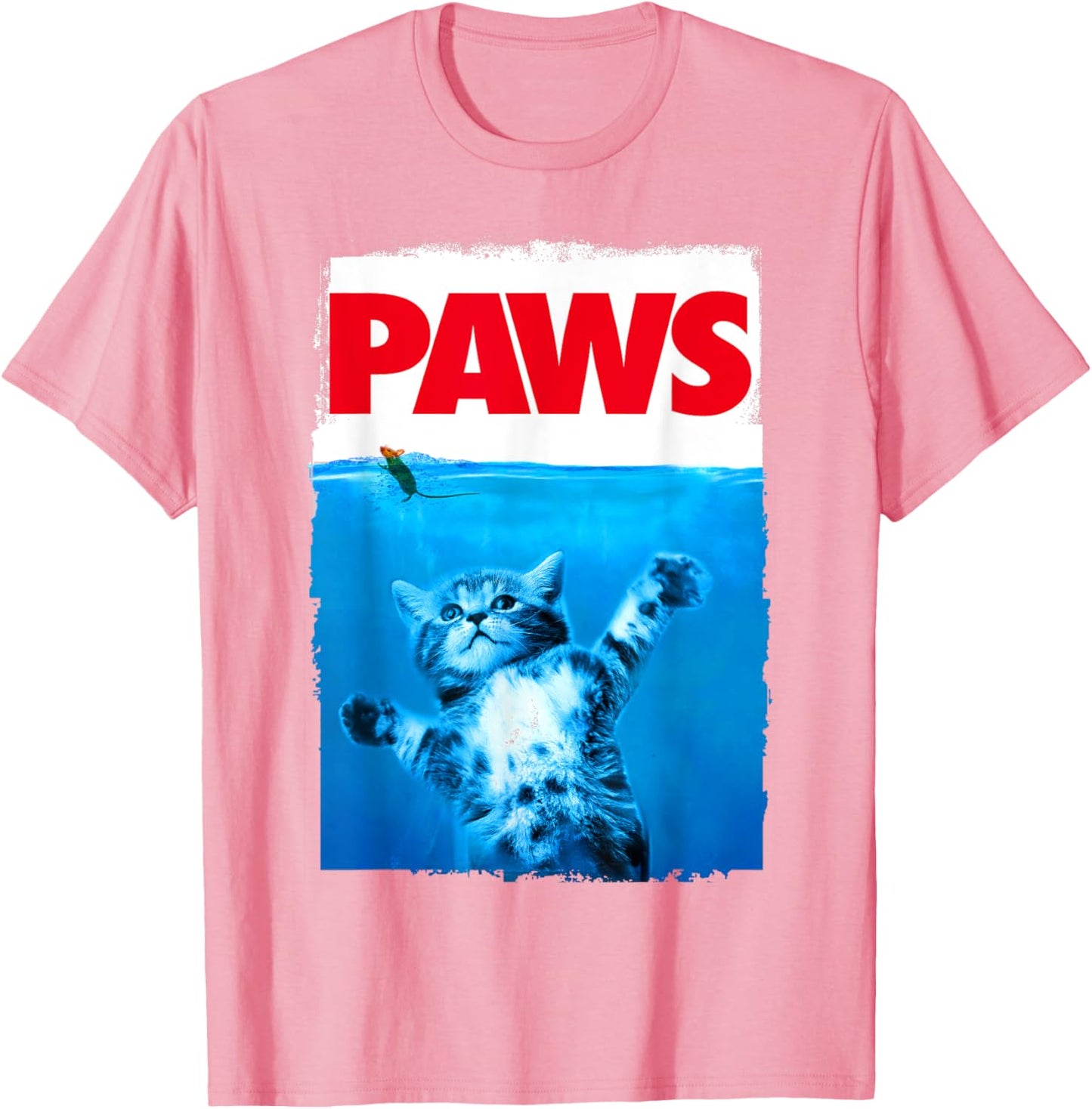 Paws Cat and Mouse Funny Cat Lover Parody T-Shirt
