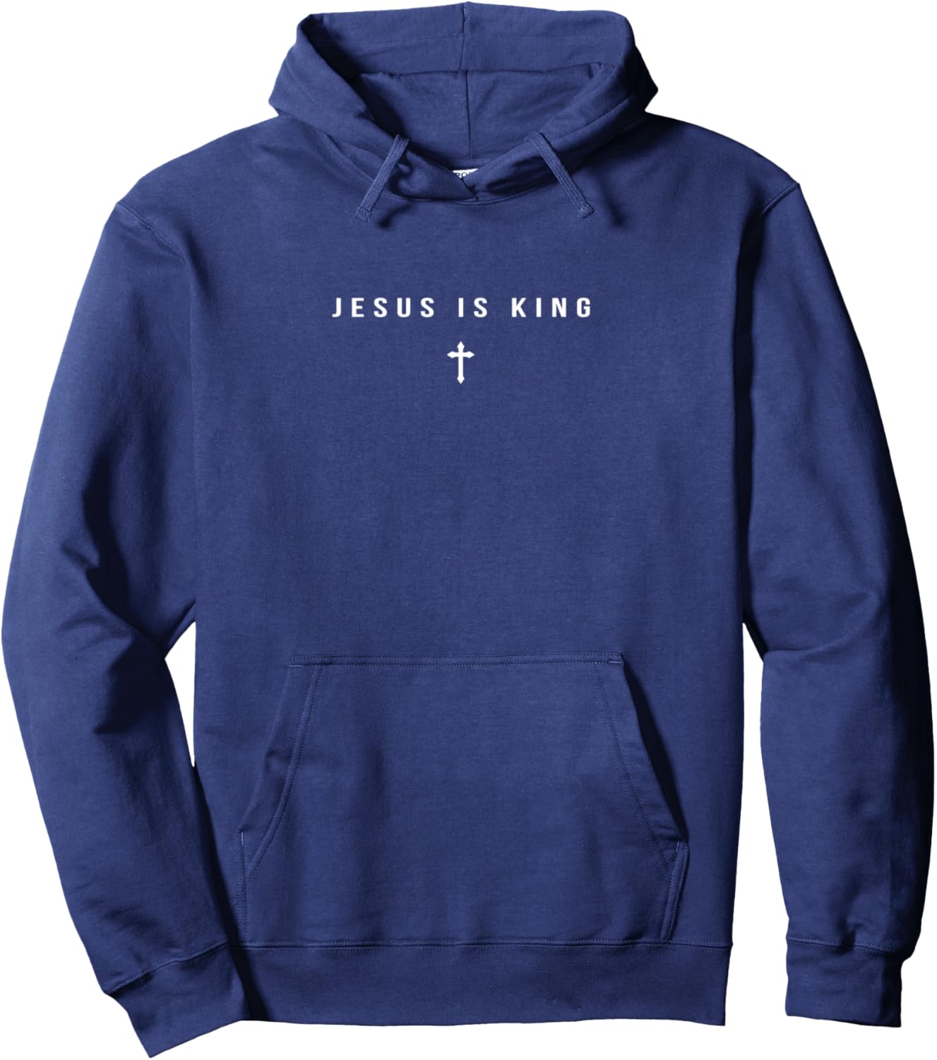 Jesus Is King Cross Print Pullover Hoodie