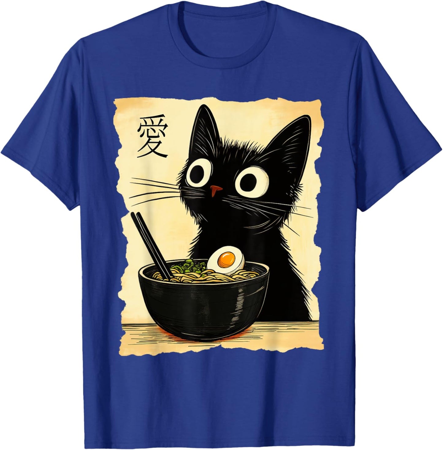 Kawaii Funny Ramen Cat Graphic T-Shirt