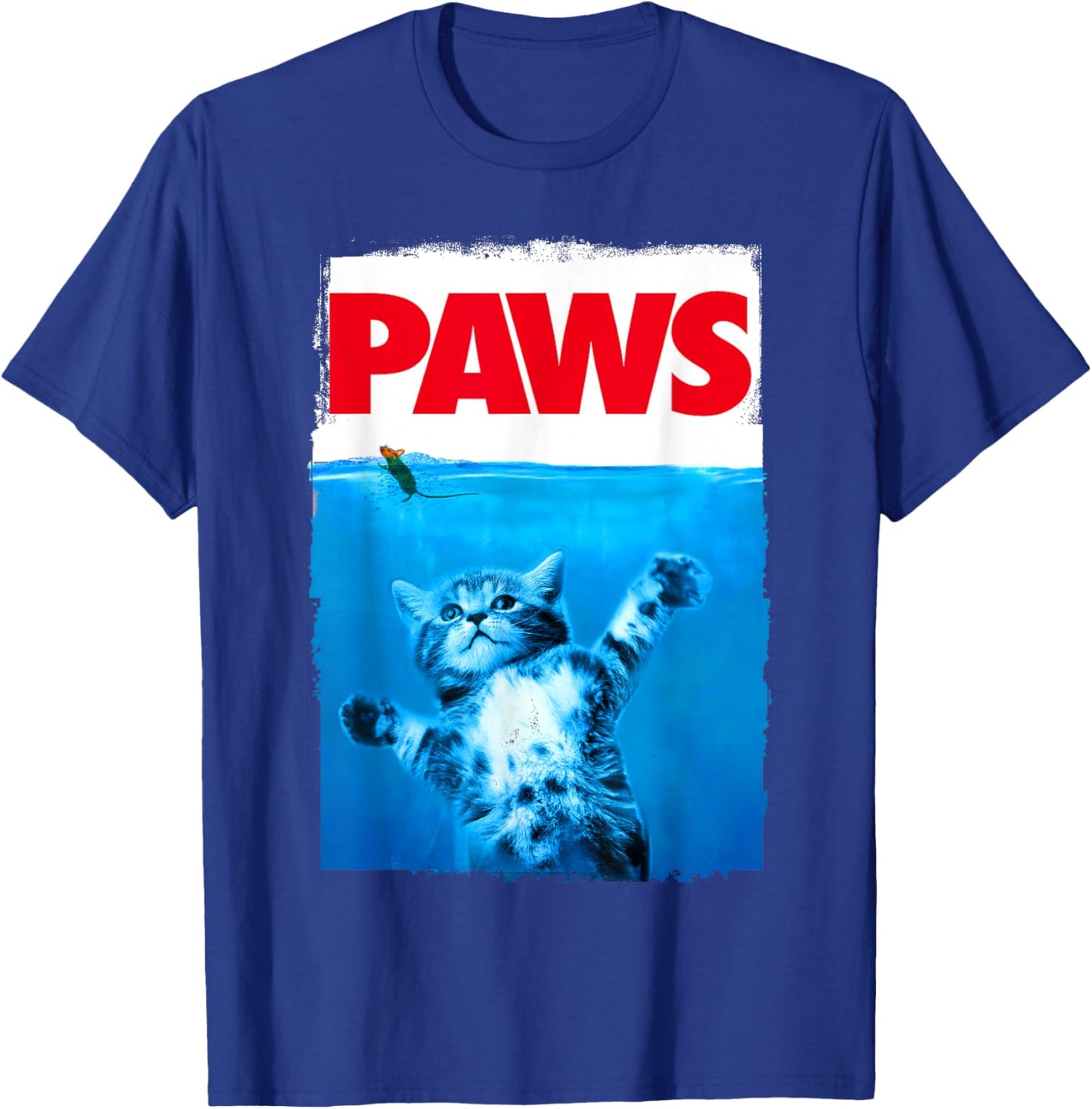 Paws Cat and Mouse Funny Cat Lover Parody T-Shirt