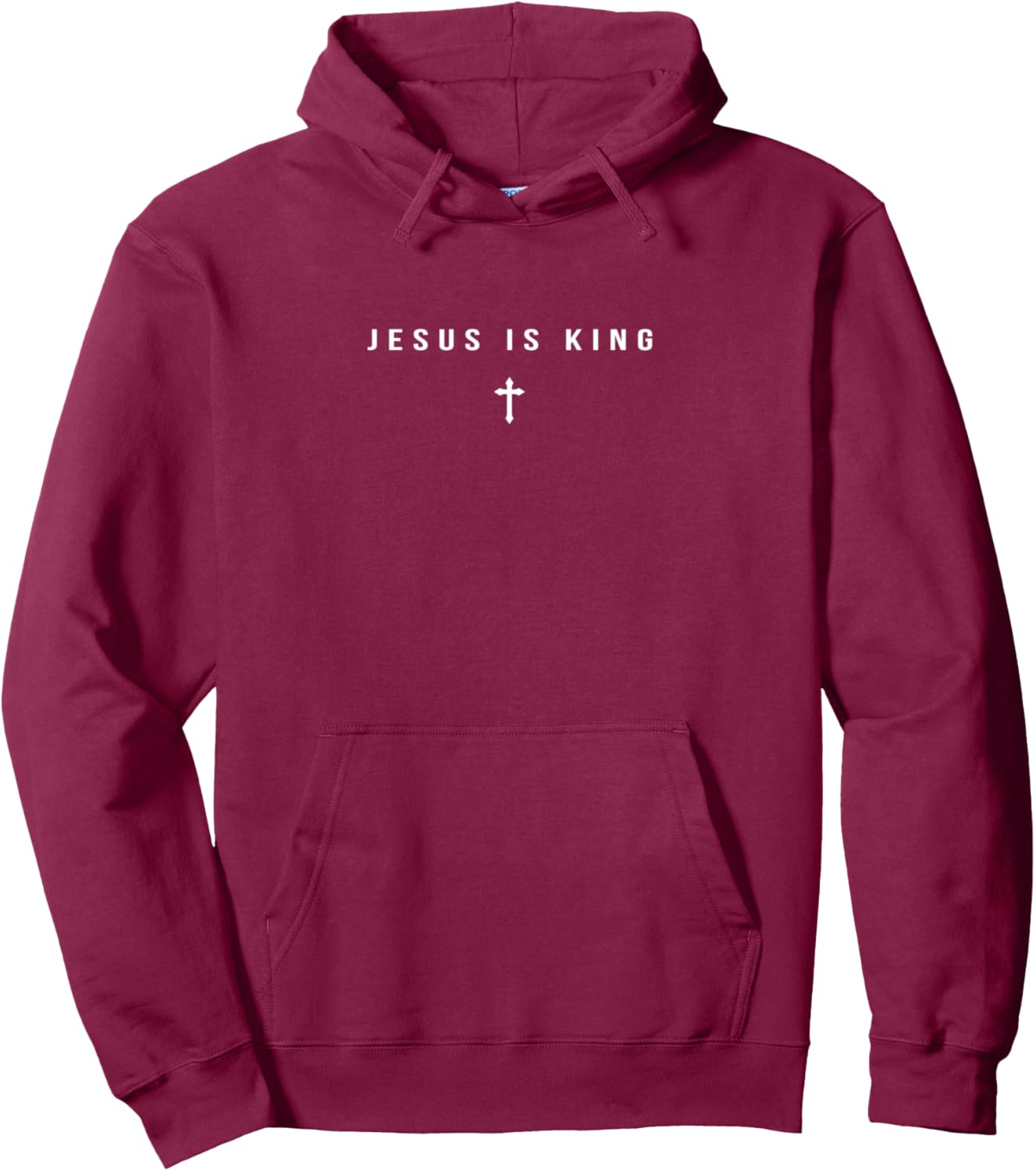 Jesus Is King Cross Print Pullover Hoodie