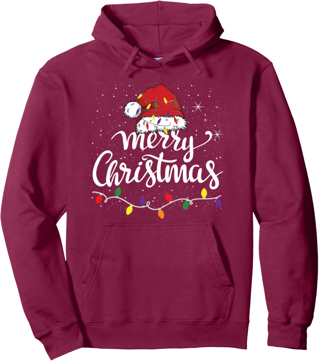 Merry Christmas Lights Pullover Hoodie