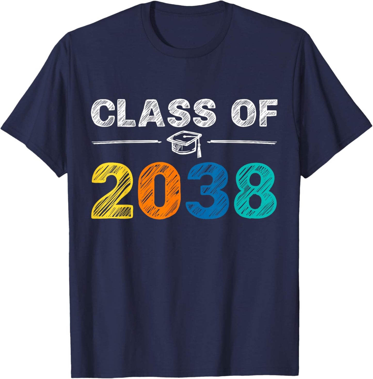 Class of 2038 First Day of School Graduation T-Shirt