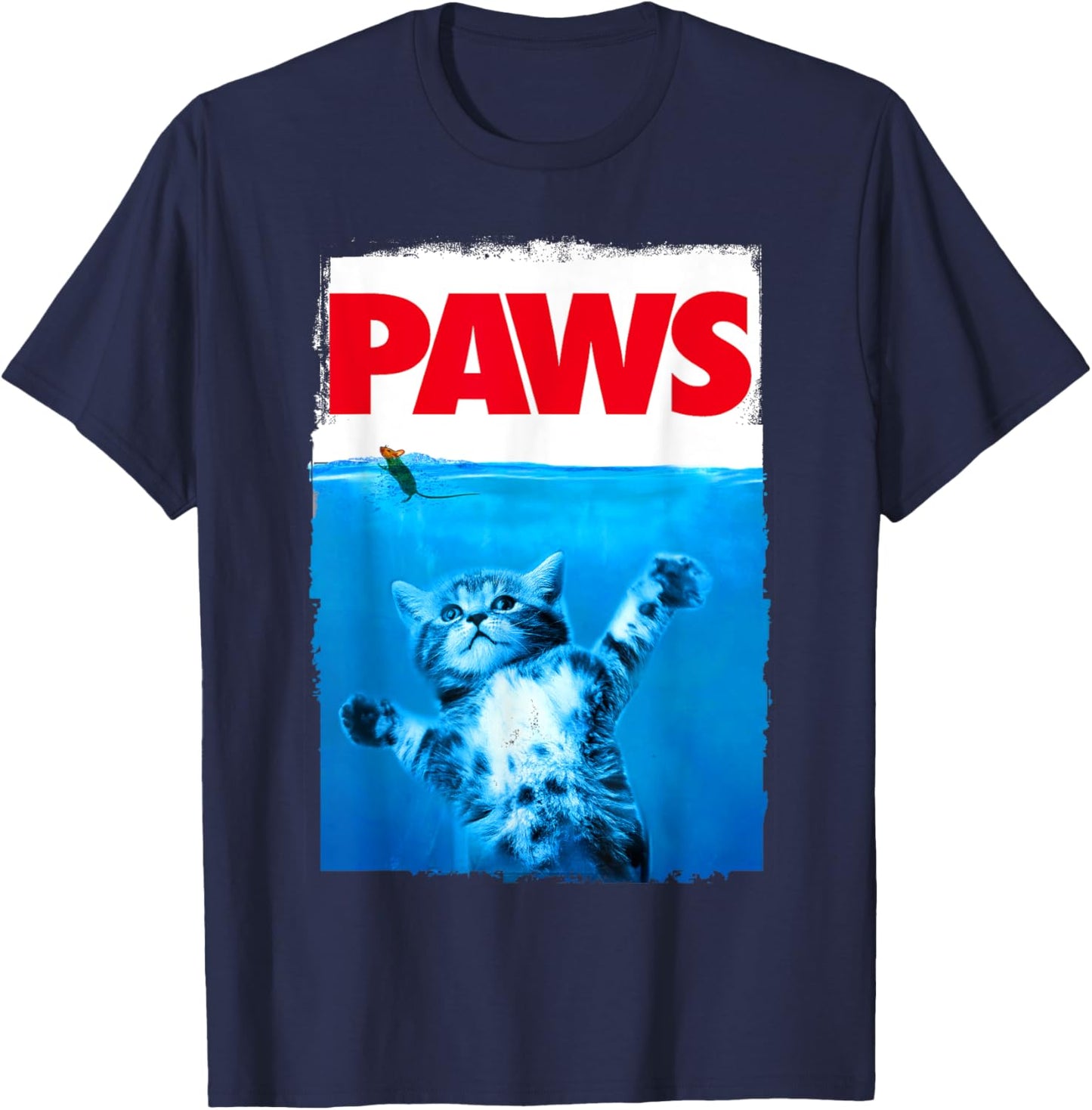Paws Cat and Mouse Funny Cat Lover Parody T-Shirt