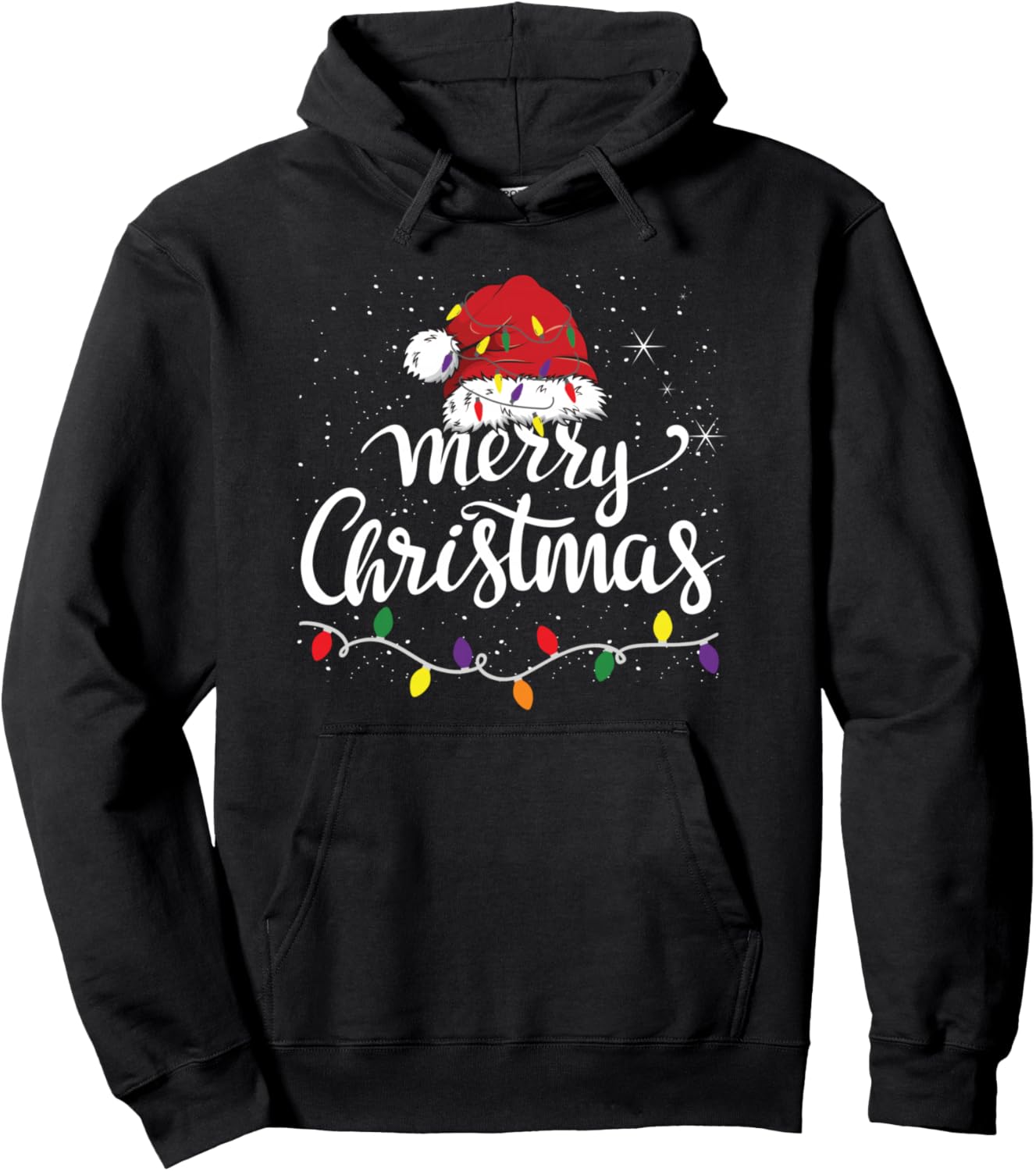 Merry Christmas Lights Pullover Hoodie