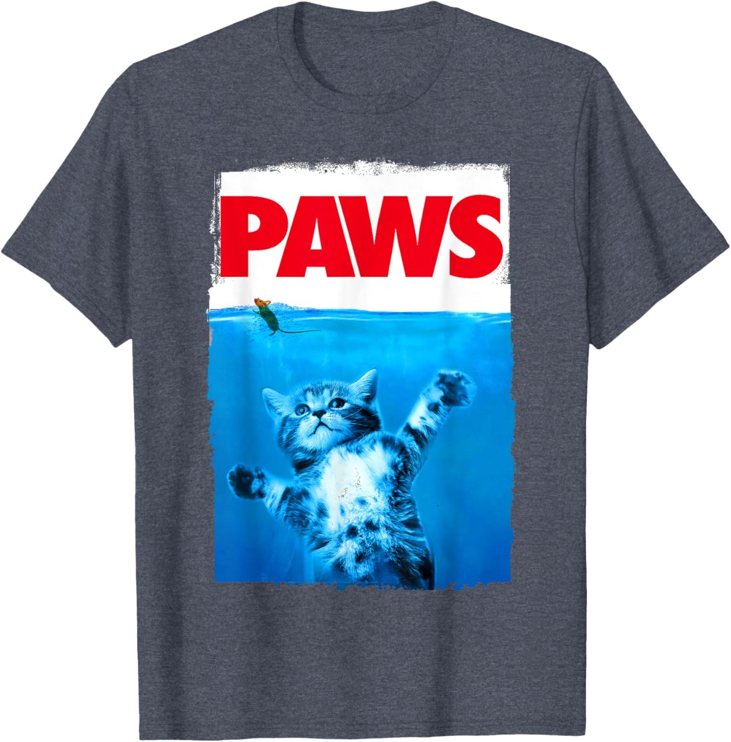 Paws Cat and Mouse Funny Cat Lover Parody T-Shirt