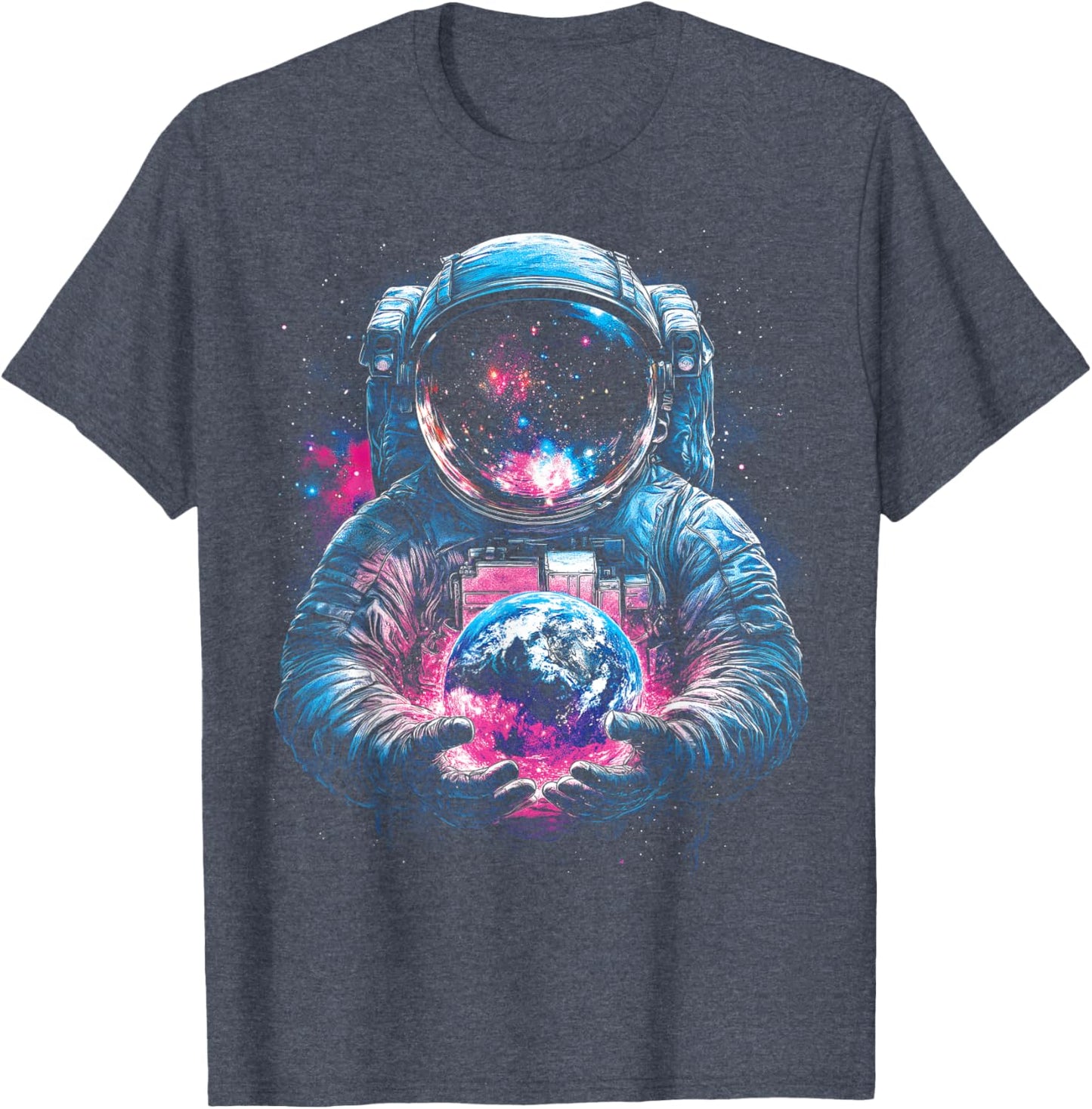 Astronaut Planet Earth Galaxy Graphic T-Shirt
