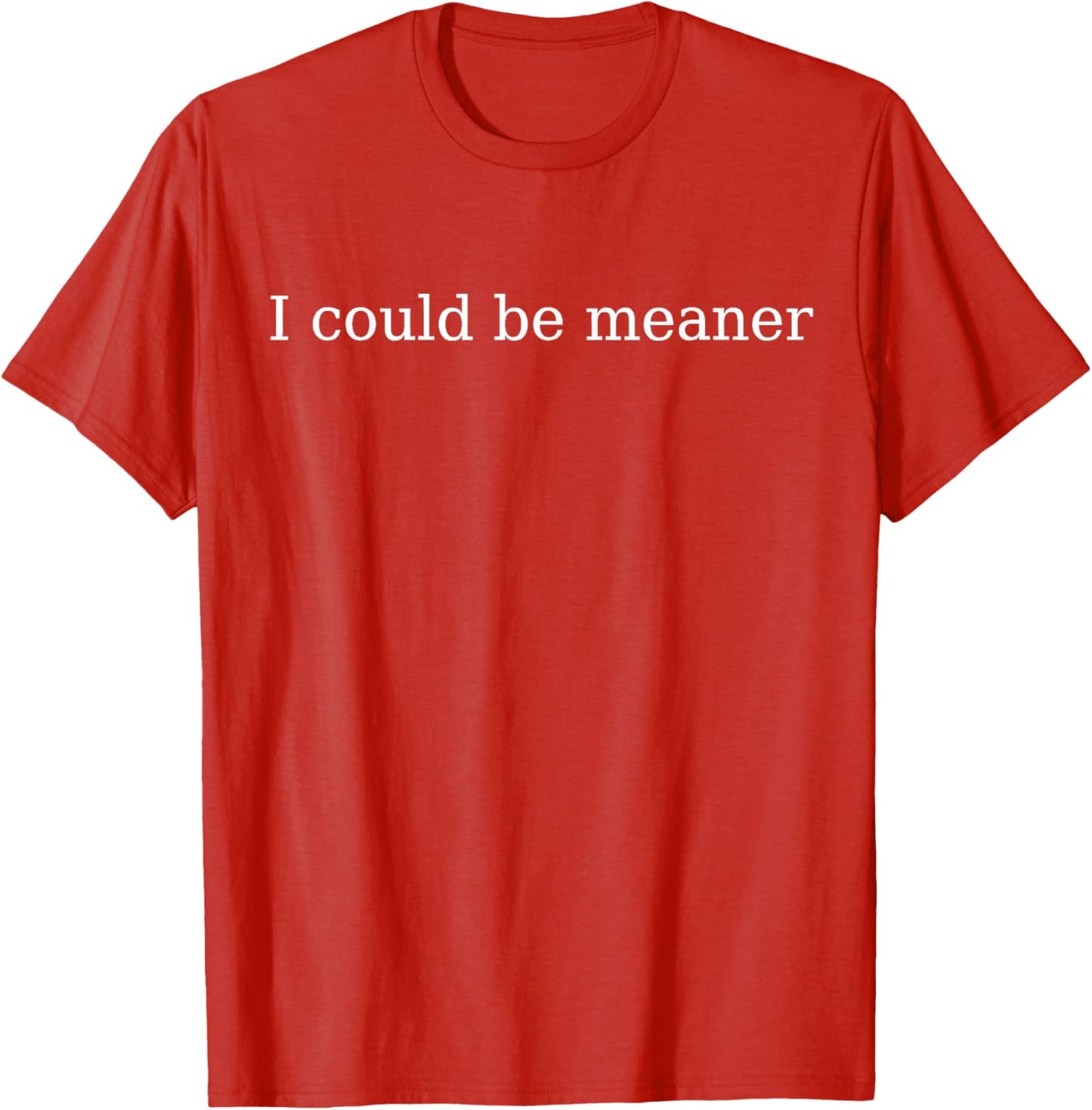 I Could Be Meaner T-Shirt Women Vintage Letters Graphic Sarcasm Quotes Casual Comfort Summer Short Sleeve Tops