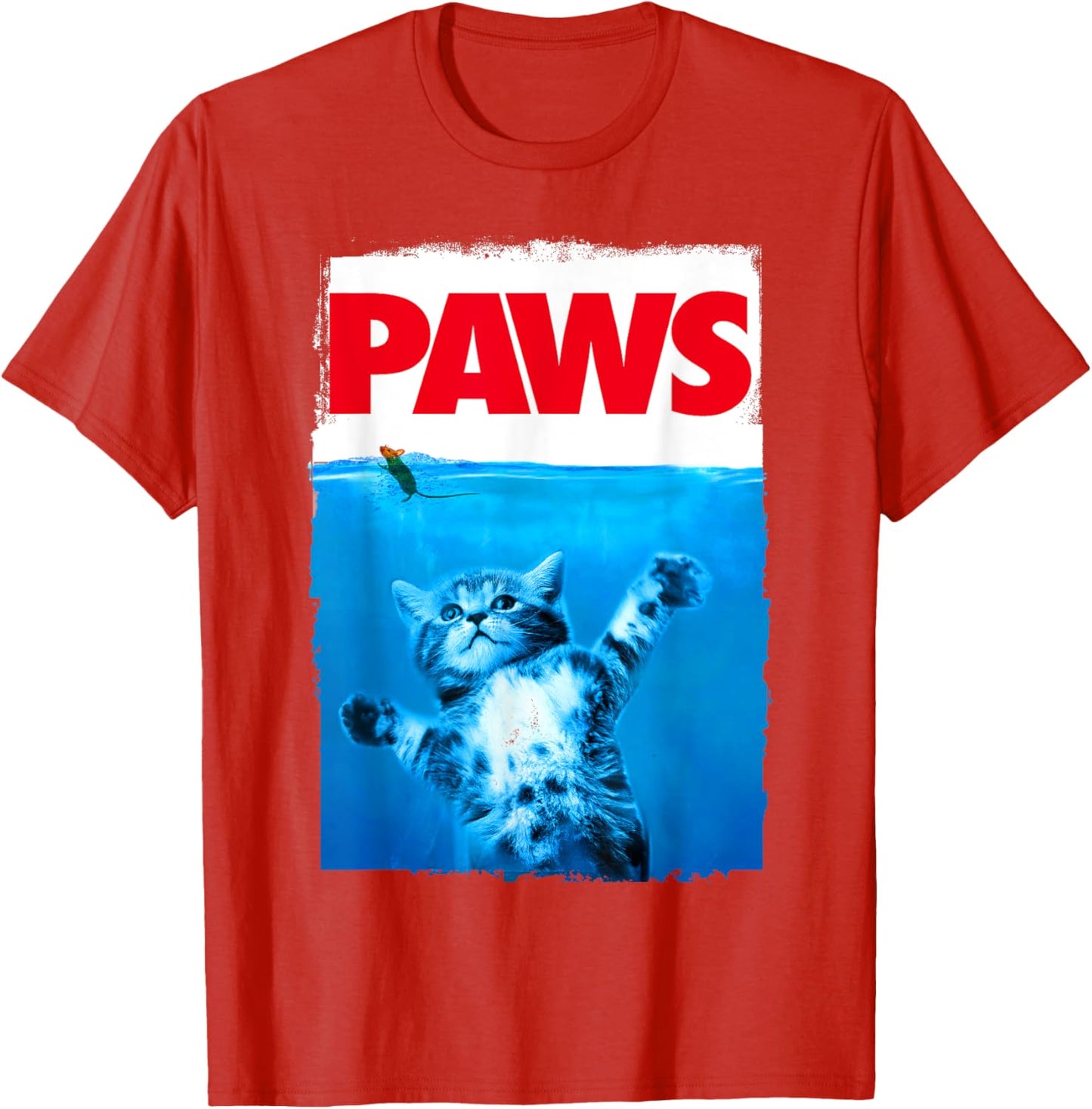 Paws Cat and Mouse Funny Cat Lover Parody T-Shirt