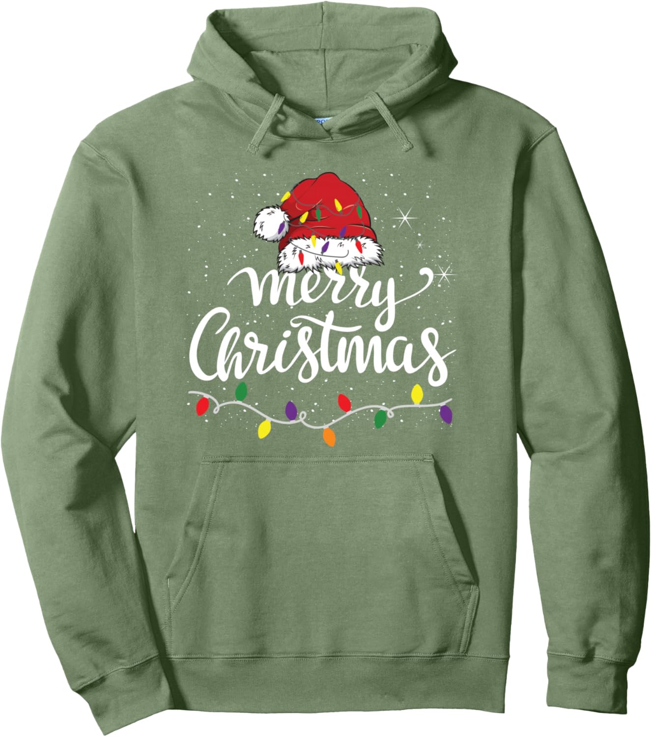Merry Christmas Lights Pullover Hoodie