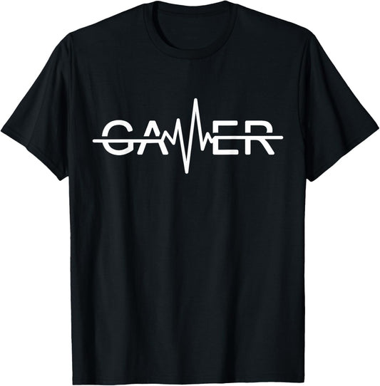 Unisex Gamer Heartbeat Graphic T-Shirt