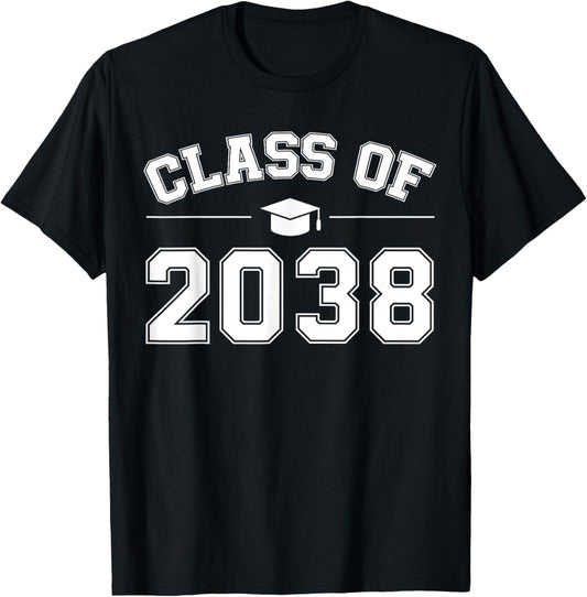 Class of 2038 Graduation Printed T-Shirt