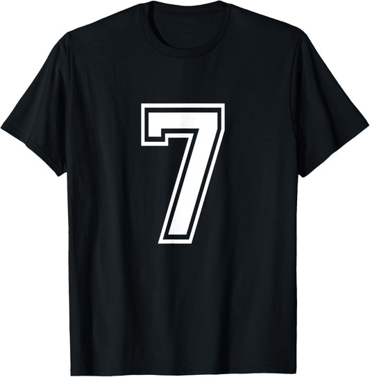 Number 7 Sports Crew Neck T-Shirt