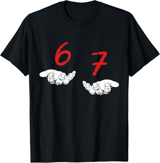 Funny Hands Six Seven Meme T-Shirt