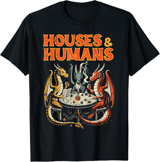 Gaming Houses Humans Funny Graphic T-Shirt