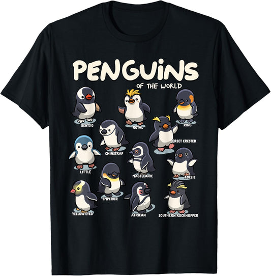 Penguin Animals of The World Graphic T-Shirt