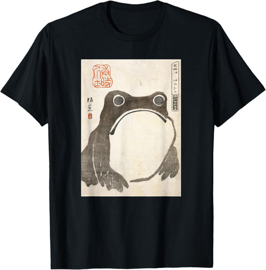 Unisex Grumpy Frog Art Short Sleeve T-Shirt