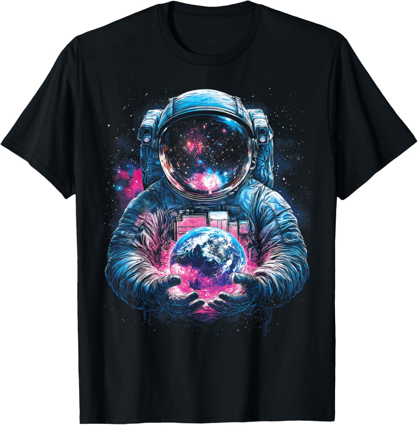 Astronaut Planet Earth Galaxy Graphic T-Shirt