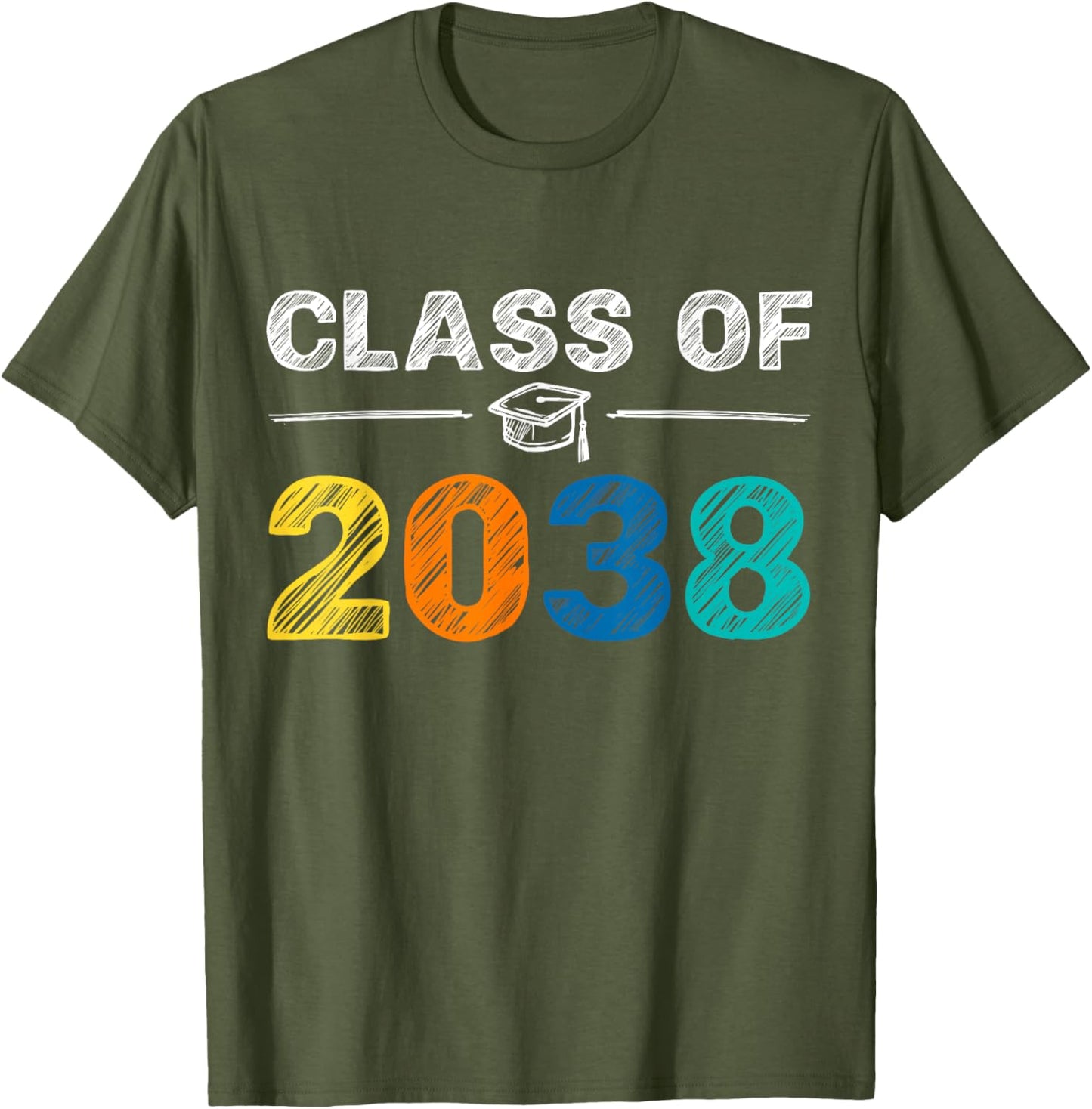 Class of 2038 First Day of School Graduation T-Shirt