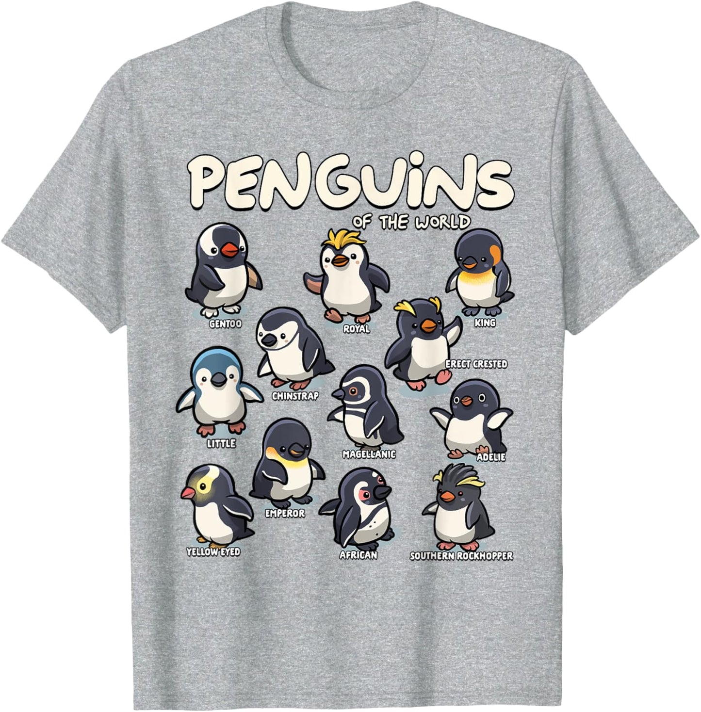 Penguin Animals of The World Graphic T-Shirt