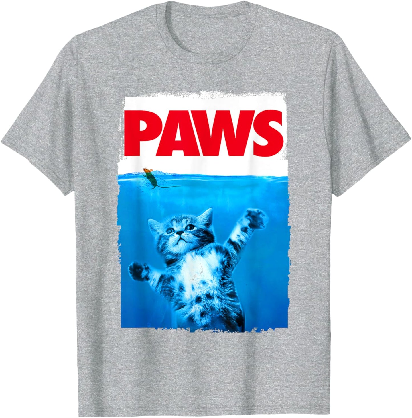 Paws Cat and Mouse Funny Cat Lover Parody T-Shirt