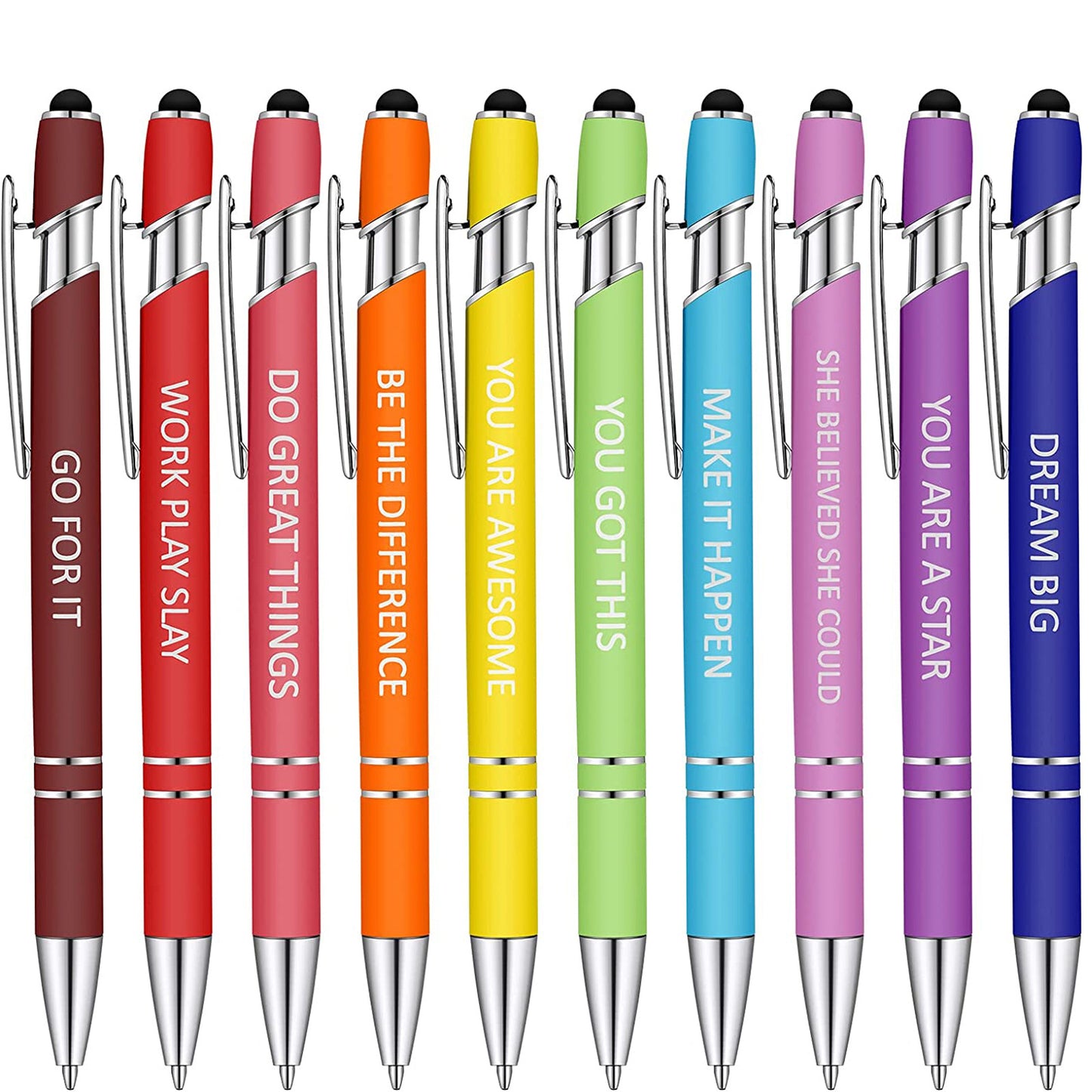 Funny Pens Set 10pcs Metal Ballpoint Pen